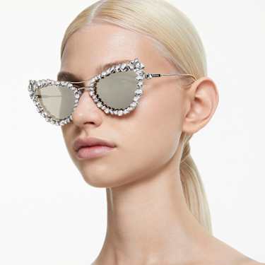 2 in 1 clip-on sunglasses - Statement - Cat-eye shape - SK7011 - White 5679552