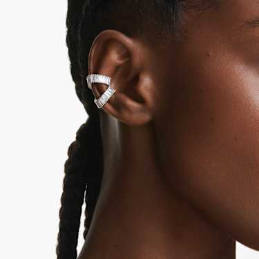 Ariana Grande x Swarovski ear cuffs - Baguette cut - White - Rhodium plated 5720872