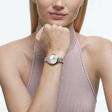 Attract watch - Swiss Made - Pavé - Crystal bracelet - Gold tone - Champagne gold-tone finish 5610484