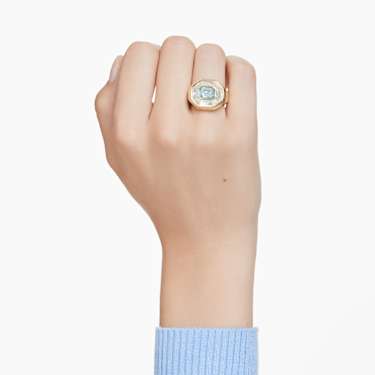 Chroma cocktail ring - Octagon cut - Blue - Gold-tone plated 5710520