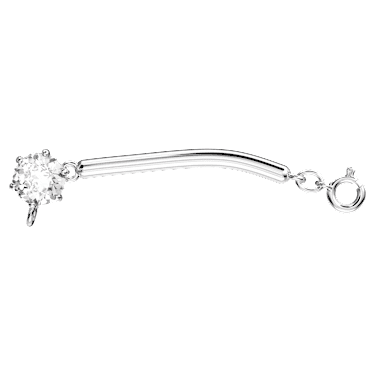 Constella extender - Round cut - White - Rhodium plated 5645627