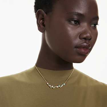 Constella necklace - Mixed cuts - Green - Gold-tone plated 5732247