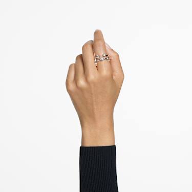 Constella ring - Set (2) - Round cut - White - Rhodium plated 5640959