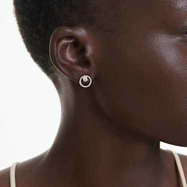 Constella stud earrings - Round cut - White - Rose gold-tone plated 5692263