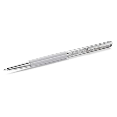 Crystalline ballpoint pen - Gray - Gray lacquered - Chrome Plated 5709613