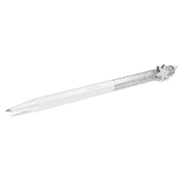 Crystalline ballpoint pen - Octagon shape - Snowflake - White - White lacquered 5696718