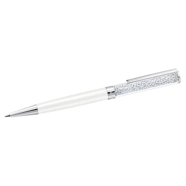 Crystalline ballpoint pen - White - White lacquered - Chrome plated 5224392