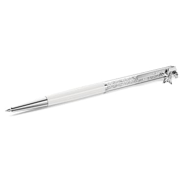 Crystalline ballpoint pen - White - White lacquered - Chrome plated 5717136