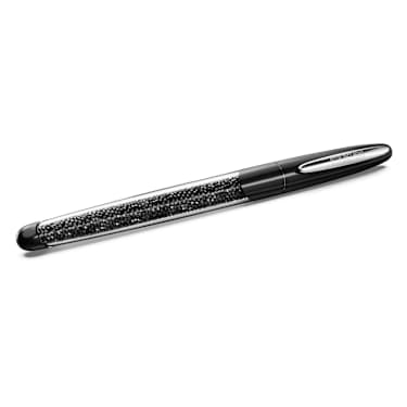Crystalline rollerball pen - Black - Chrome plated 5717137