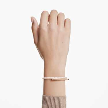 Dextera bangle - Magnetic closure - White - Rose gold-tone plated 5692267
