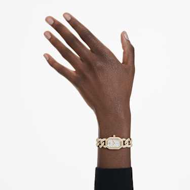 Dextera chain watch - Swiss Made - Crystal bracelet - Gold tone - Gold-tone finish 5668854