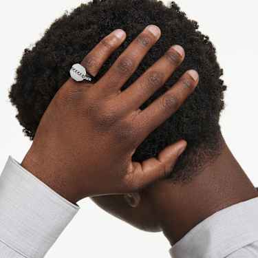 Dextera ring - Octagon shape - Round cut - Black - Ruthenium plated 5732868