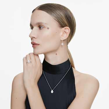 Eternity drop earrings - Lab-grown diamonds 1.25 ct tw - Mixed shapes - 14K white gold 5699070