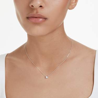 Eternity pendant - Lab-grown diamonds 0.5 ct tw - Round shape - Sterling silver 5728554