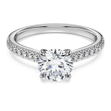 Eternity solitaire ring - Lab-grown diamonds 1.2 ct tw - Round shape - 14K white gold 5696942