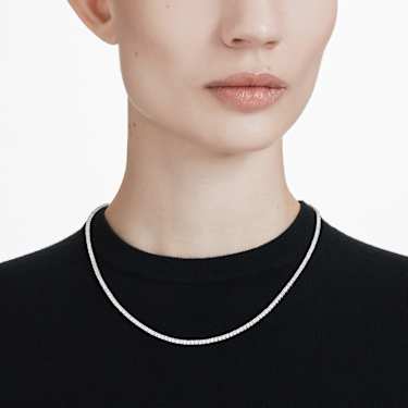 Eternity Tennis necklace - Lab-grown diamonds 7 ct tw - Round shape - 14K white gold 5699023