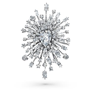 Galaxy brooch - Lab-grown diamonds 15.71 ct tw - Mixed shapes - 18K white gold 5692695