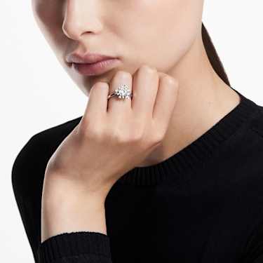 Galaxy ring - Lab-grown diamonds 2 ct tw - Round shape - 14K white gold 5684735