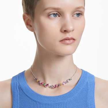 Gema necklace - Mixed cuts - Multicolored - Rhodium plated 5658398