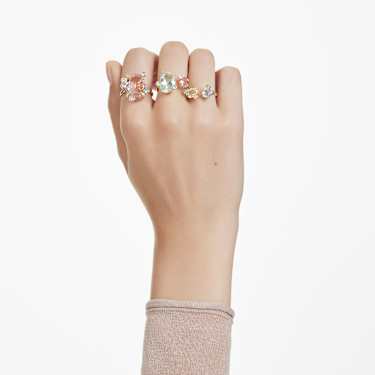 Gema ring - Set (3) - Mixed cuts - Multicolored - Gold-tone plated 5705811