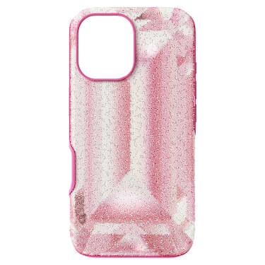 High smartphone case - Crystal print motif - iPhone® 16 - Pink 5700011