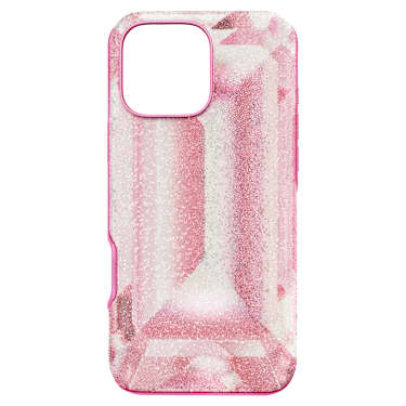 High smartphone case - Crystal print motif - iPhone® 16 Pro Max - Pink 5700009