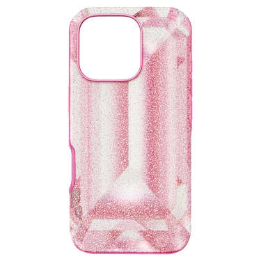 High smartphone case - Crystal print motif - iPhone® 16 Pro - Pink 5700010