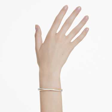 Hyperbola bangle - Round cut - White - Mixed metal finish 5689720