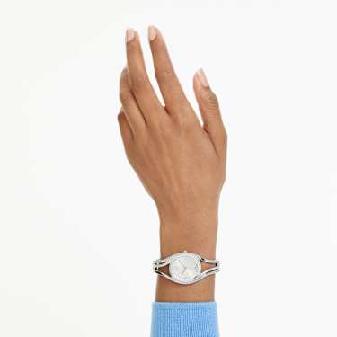 Hyperbola bangle watch - Swiss Made - Metal bracelet - Blue - Stainless steel 5715463