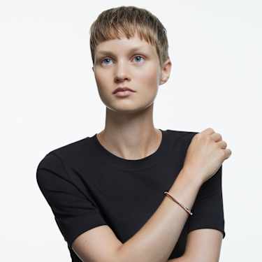 Hyperbola bangle - White - Rose gold-tone plated 5620552