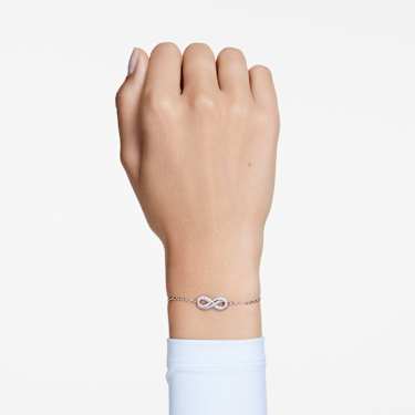 Hyperbola bracelet - Infinity - White - Rhodium plated 5679664