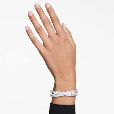 Hyperbola cuff - Mixed cuts - Infinity - White - Rhodium plated 5680267