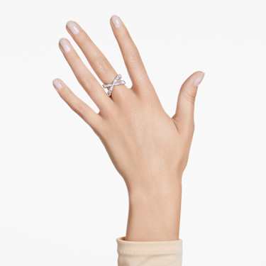 Hyperbola ring - Infinity - White - Silver-tone finish 5677629