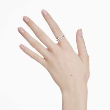 Hyperbola ring - Mixed cuts - White - Mixed metal finish 5714161