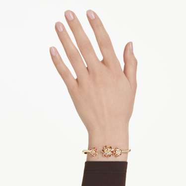 Idyllia bangle - Mixed cuts - Flower - Multicolored - Gold-tone plated 5732387