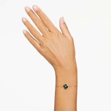 Idyllia bracelet - Mixed cuts - Clover - Green - Gold-tone plated 5666585