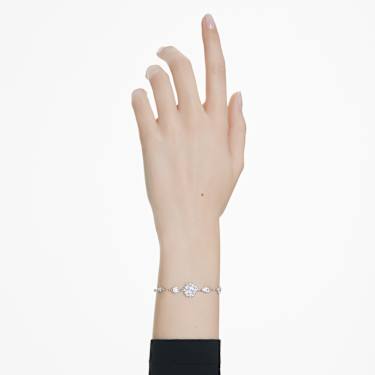 Idyllia bracelet - Mixed cuts - Snowflake - White - Rhodium plated 5691485