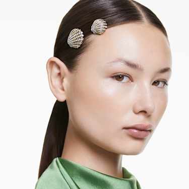 Idyllia hair pin - Set (2) - Shell - White - Mixed metal finish 5686437