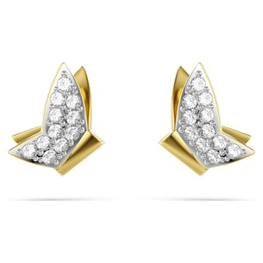 Idyllia Lilia stud earrings - Butterfly - White - Gold-tone plated 5736070