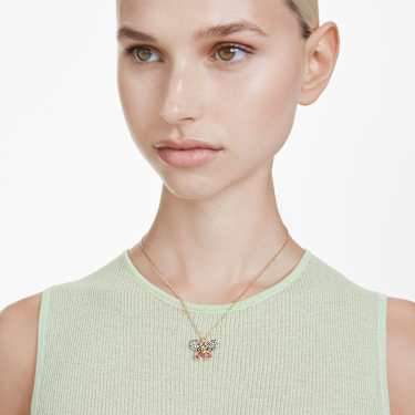 Idyllia pendant - Mixed cuts - Pavé - Butterfly - Multicolored - Gold-tone plated 5709950