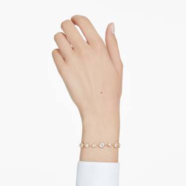 Imber bracelet - Mixed cuts - White - Gold-tone plated 5705471