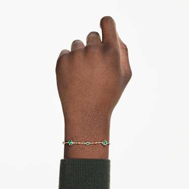 Imber bracelet - Round cut - Green - Gold-tone plated 5730676