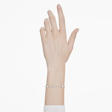 Imber bracelet - Round cut - White - Rhodium plated 5696079