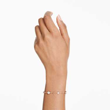 Imber bracelet - Round cut - White - Rose gold-tone plated 5730677