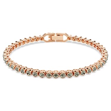 Imber Emily Tennis bracelet - Round cut - Black - Rose gold-tone plated 5734240