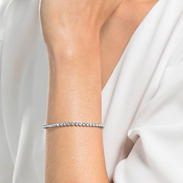 Imber Emily Tennis bracelet - Round cut - White - Rhodium plated 1808960
