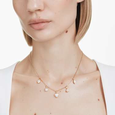 Imber necklace - Mixed cuts - White - Gold-tone plated 5705463