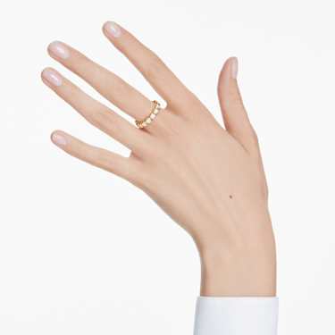 Imber ring - Round cut - White - Gold-tone plated 5714309