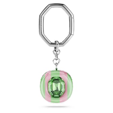 Key ring - Octagon cut - Multicolored - Rhodium plated 5713886