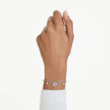 Magic bracelet - Snowflake - Blue - Rhodium plated 5734244
